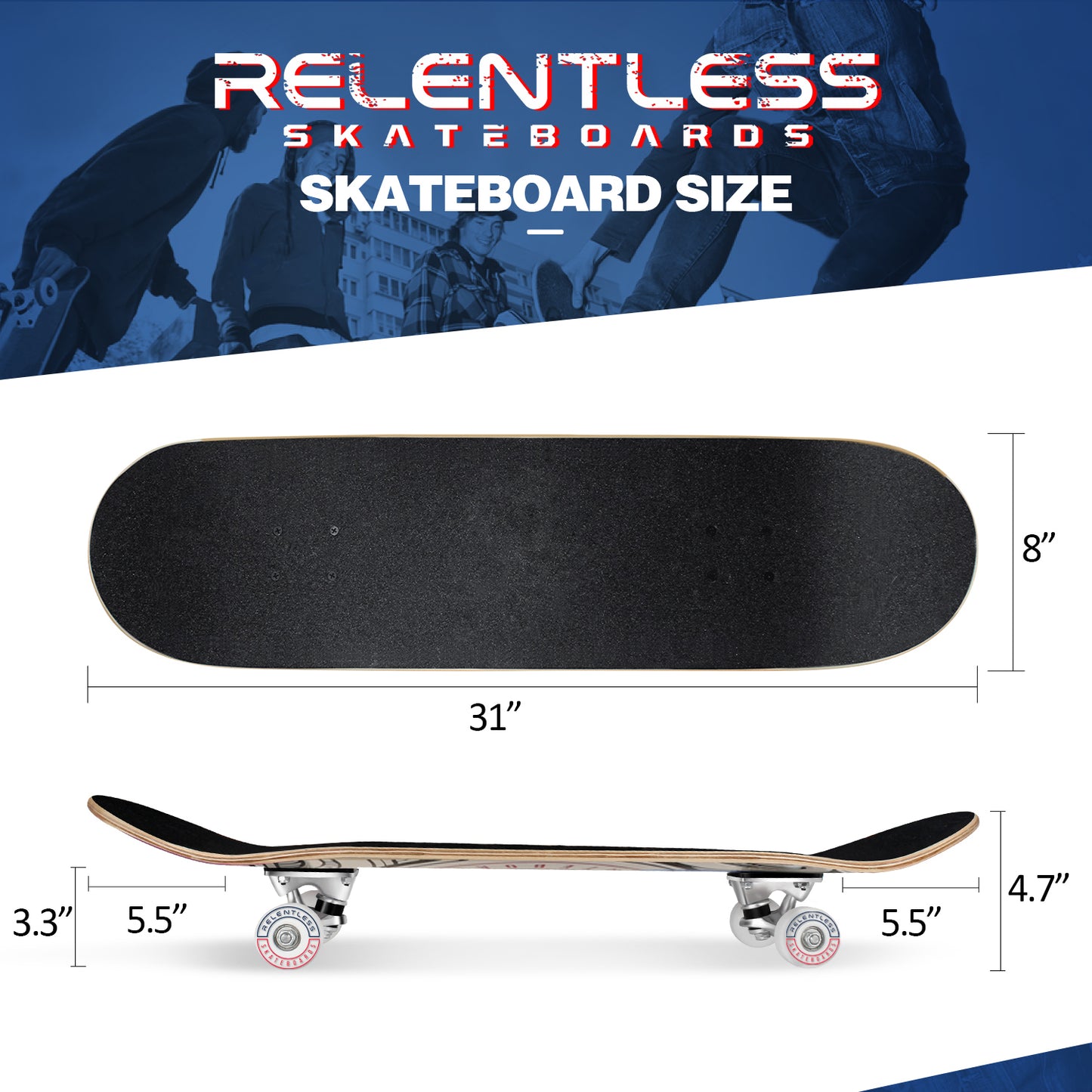 Relentless 31 Inch Complete Skateboard V2
